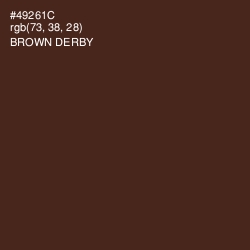 #49261C - Brown Derby Color Image